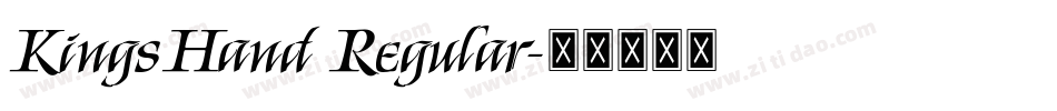 KingsHand Regular字体转换